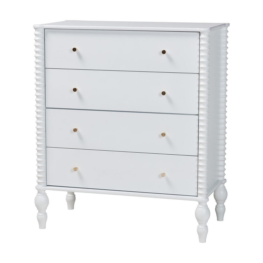 Baxton Studio - Callison Queen Bedroom Set in White - Eniola-5PC Bedroom Set-White-Queen view 5