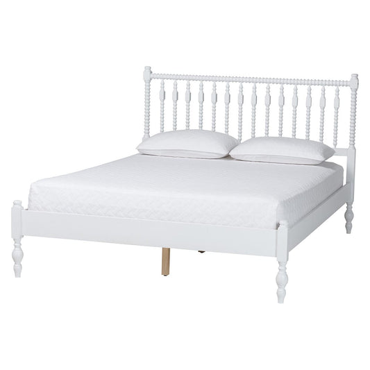 Baxton Studio - Callison Queen Size Bed in White - MG0259-White-Queen view 1