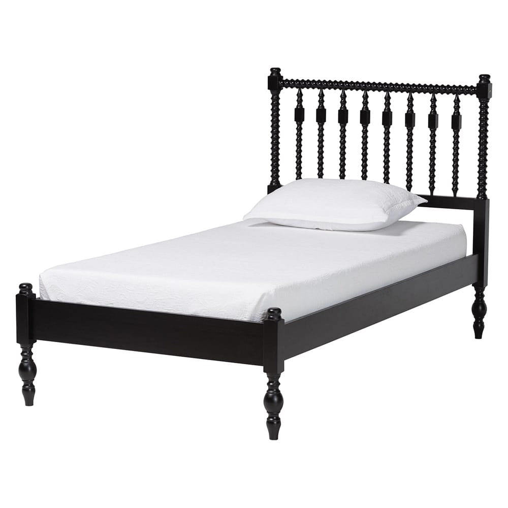 Baxton Studio - Callison Twin Bedroom Set in Black - Eniola-4PC Bedroom Set-Black-Twin view 3