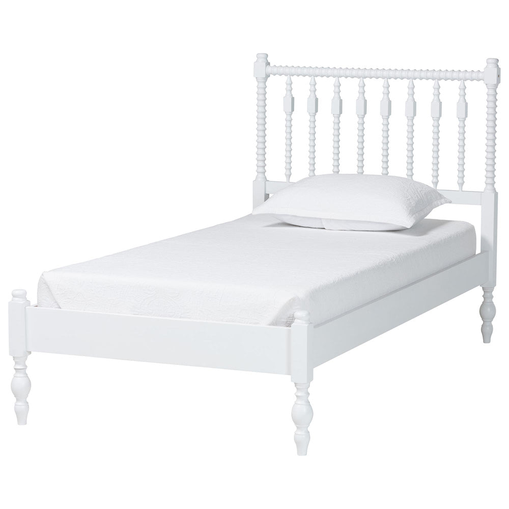 Baxton Studio - Callison Twin Bedroom Set in White - Eniola-4PC Bedroom Set-White-Twin view 3