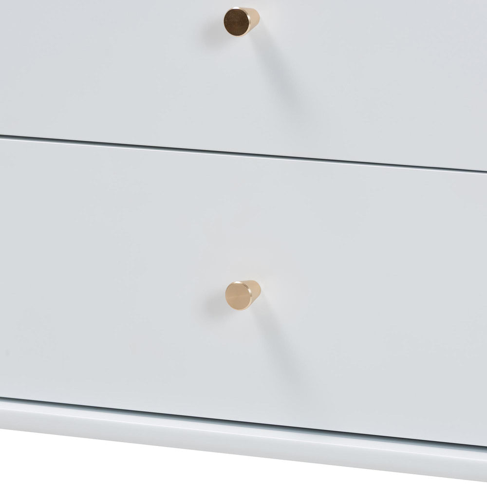 Baxton Studio - Callison Twin Bedroom Set in White - Eniola-4PC Bedroom Set-White-Twin view 6
