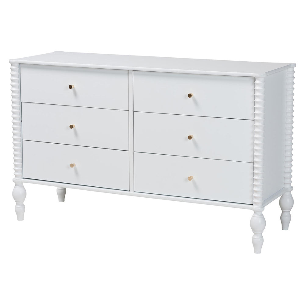 Baxton Studio - Callison Twin Bedroom Set in White - Eniola-5PC Bedroom Set-White-Twin view 6