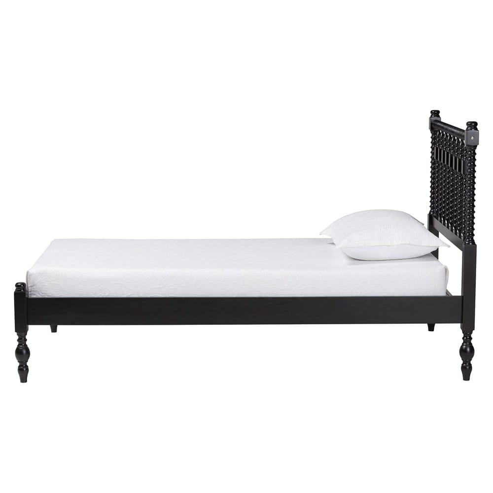 Baxton Studio - Callison Twin Size Bed in Black - MG0259-Black-Twin view 2