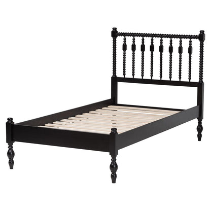 Baxton Studio - Callison Twin Size Bed in Black - MG0259-Black-Twin view 3