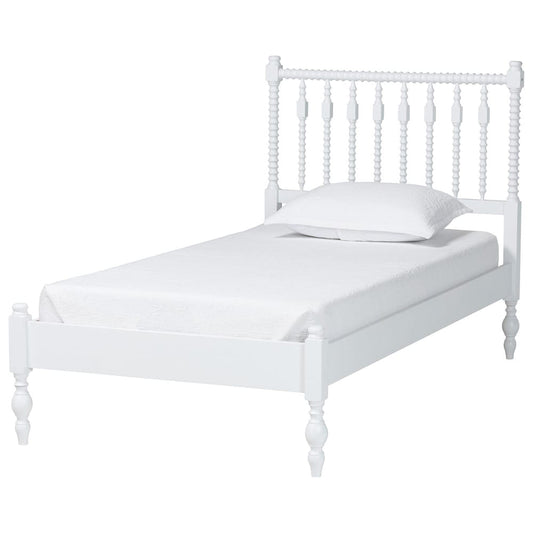 Baxton Studio - Callison Twin Size Bed in White - MG0259-White-Twin view 1