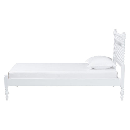 Baxton Studio - Callison Twin Size Bed in White - MG0259-White-Twin view 2