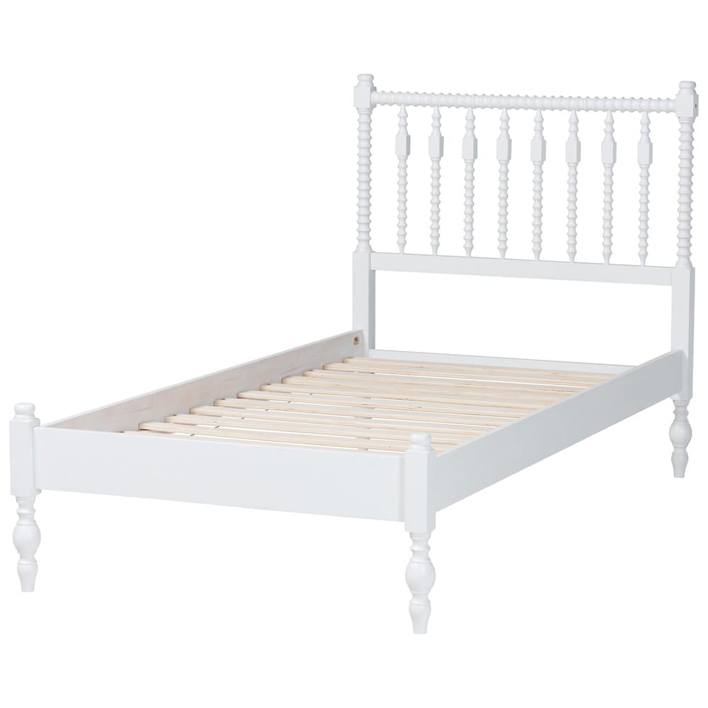 Baxton Studio - Callison Twin Size Bed in White - MG0259-White-Twin view 3