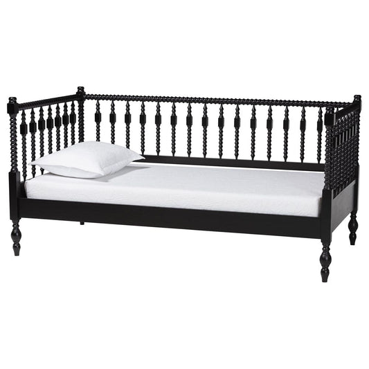 Baxton Studio - Callison Twin Size Daybed in Black - MG0259-1-Black-Twin-Daybed view 1
