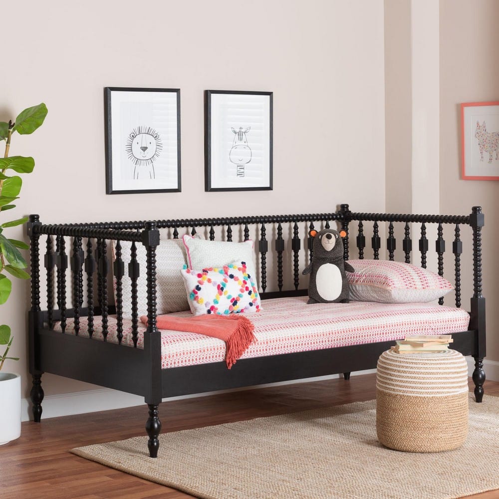Baxton Studio - Callison Twin Size Daybed in Black - MG0259-1-Black-Twin-Daybed view 8
