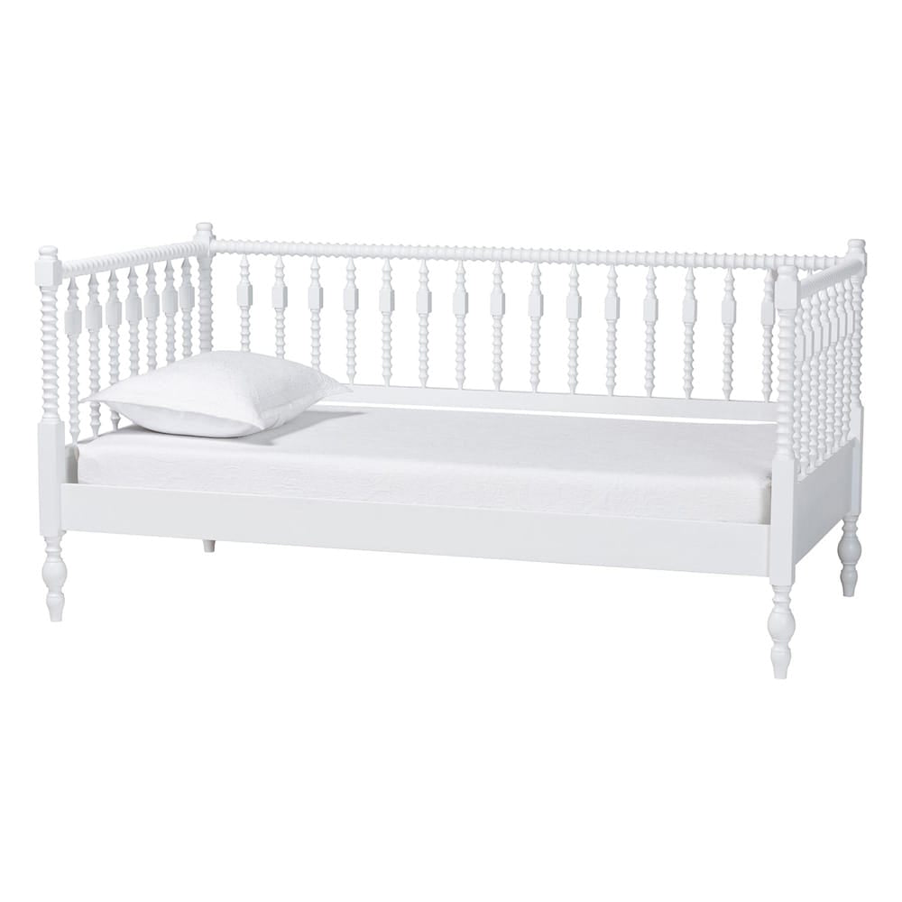 Baxton Studio - Callison Twin Size Daybed in White - MG0259-1-White-Twin-Daybed view 1