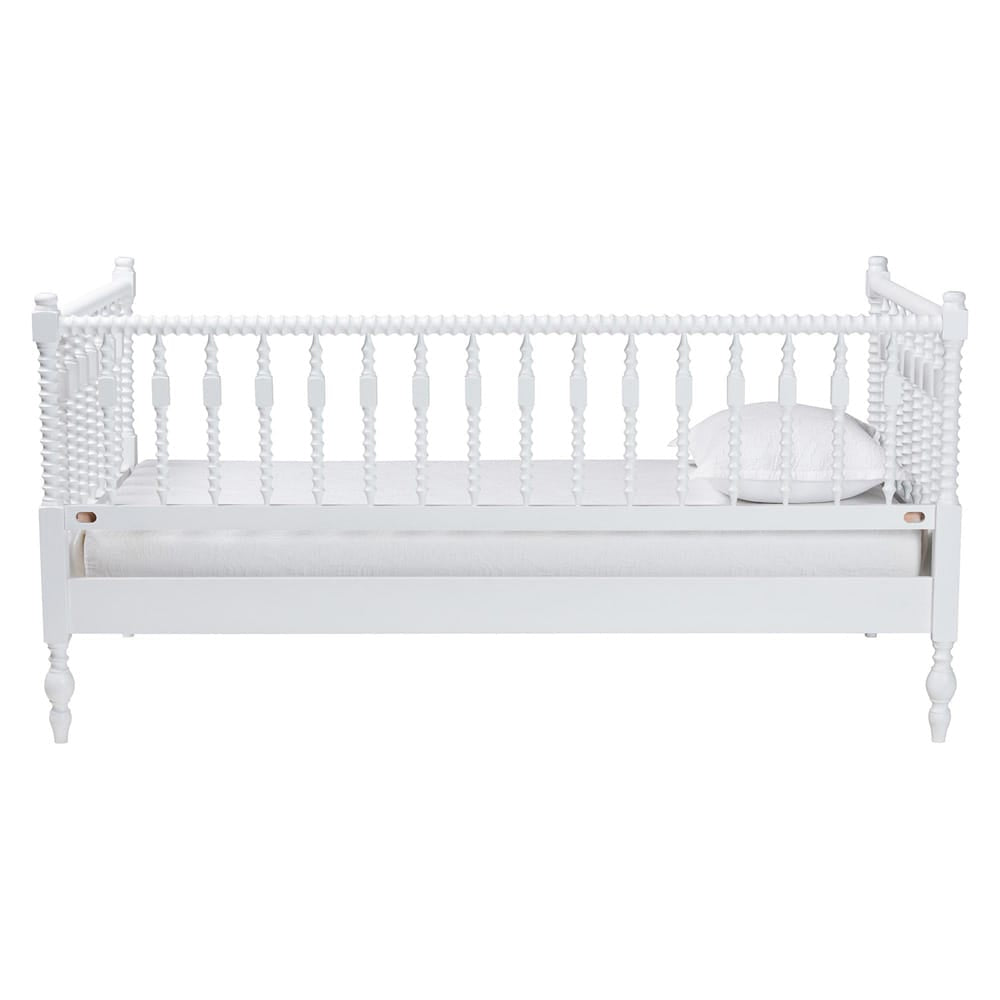 Baxton Studio - Callison Twin Size Daybed in White - MG0259-1-White-Twin-Daybed view 3