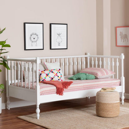 Baxton Studio - Callison Twin Size Daybed in White - MG0259-1-White-Twin-Daybed view 8