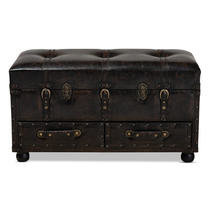 Baxton Studio - Callum Storage Ottoman in Dark Brown/Black - JY19A418-Brown-Otto view 3
