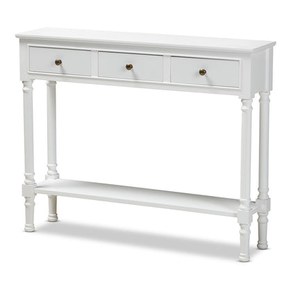 Baxton Studio - Calvin Console Table in White - WERPL-02-White-Console view 1