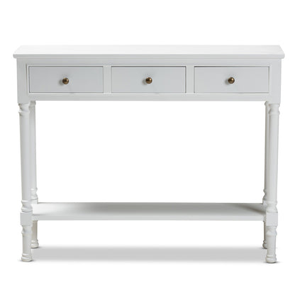 Baxton Studio - Calvin Console Table in White - WERPL-02-White-Console view 3