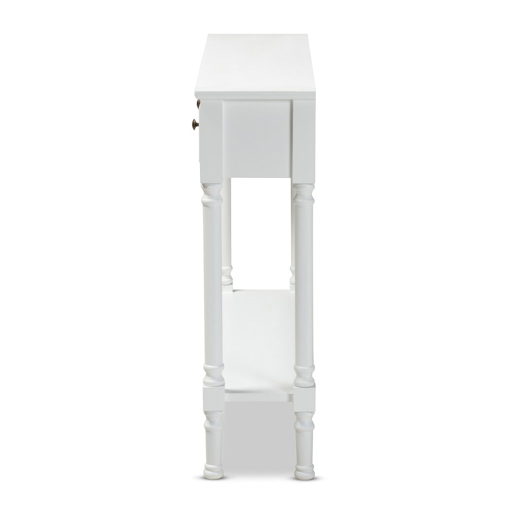Baxton Studio - Calvin Console Table in White - WERPL-02-White-Console view 4