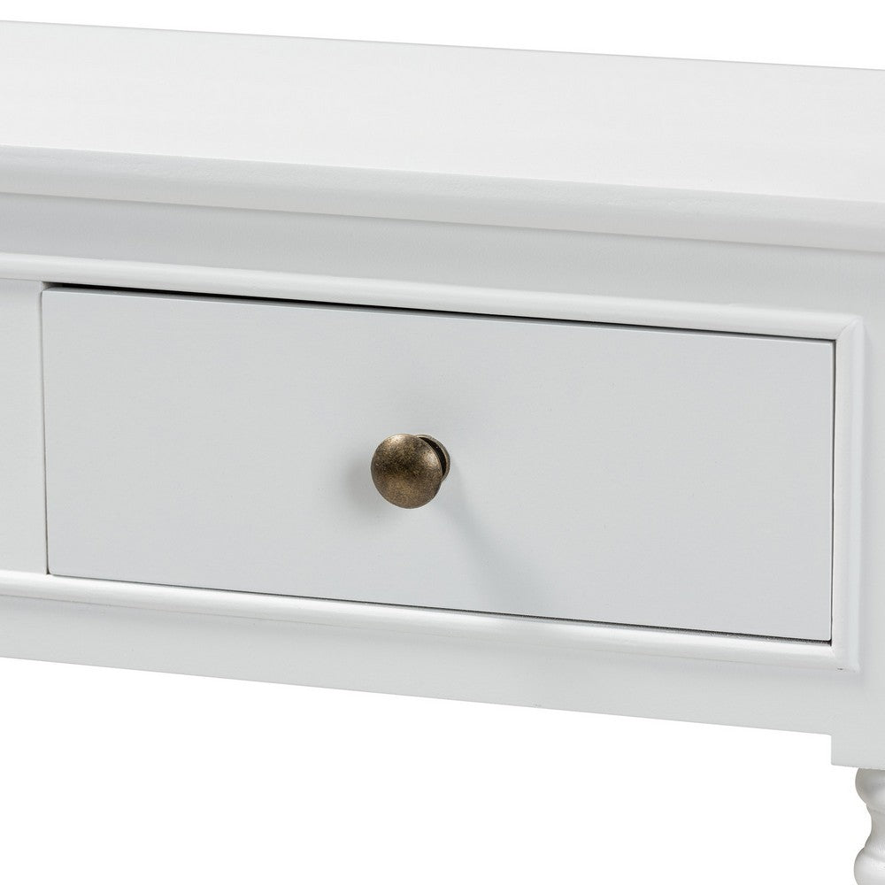 Baxton Studio - Calvin Console Table in White - WERPL-02-White-Console view 5