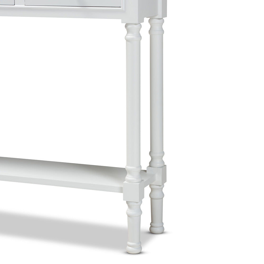 Baxton Studio - Calvin Console Table in White - WERPL-02-White-Console view 6