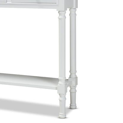 Baxton Studio - Calvin Console Table in White - WERPL-02-White-Console view 6