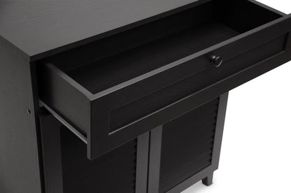Baxton Studio - Calvin Shoe Cabinet in Dark Brown - FP-02LV-Espresso view 3