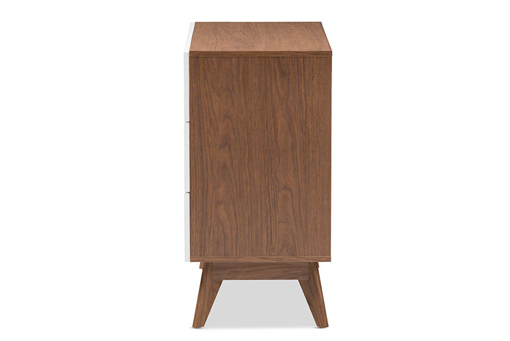 Baxton Studio - Calypso Chest - Calypso-Walnut/White-3DW-Chest view 4