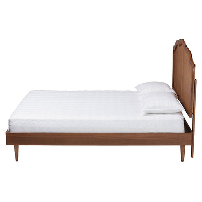 Baxton Studio - Camden King Bed w/ Headboard in Walnut Brown - MG9773-1/97151-King view 2