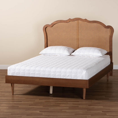Baxton Studio - Camden King Bed w/ Headboard in Walnut Brown - MG9773-1/97151-King view 8