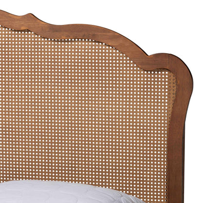 Baxton Studio - Camden Queen Bed w/ Headboard in Walnut Brown - MG9773-1/97151-Queen view 4