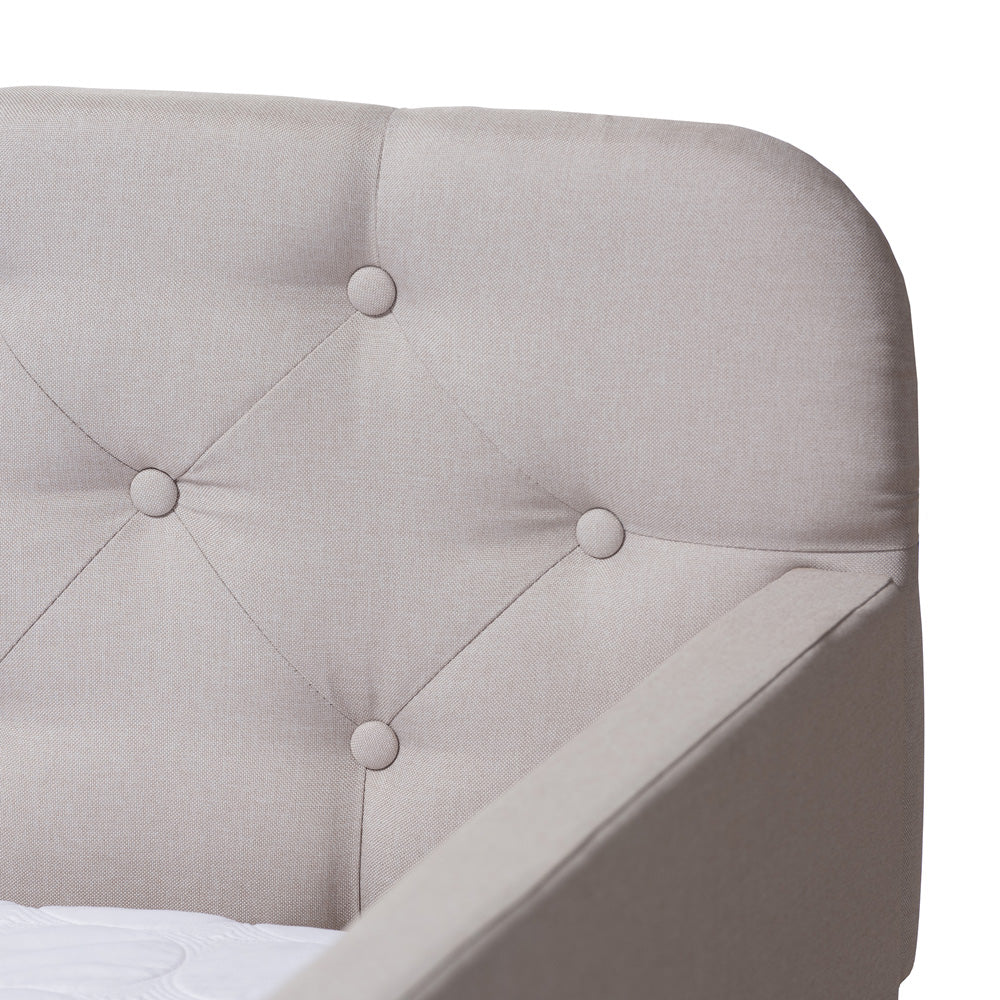 Baxton Studio - Camelia Twin Size Daybed in Beige - Camelia-Beige-Daybed view 6