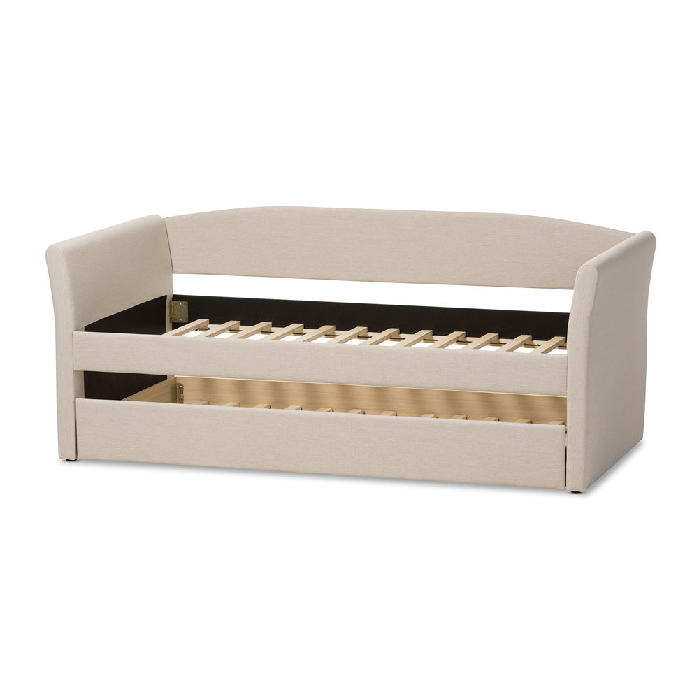 Baxton Studio - CamiNo Daybed in Beige - CF8756-Beige-Day Bed view 4