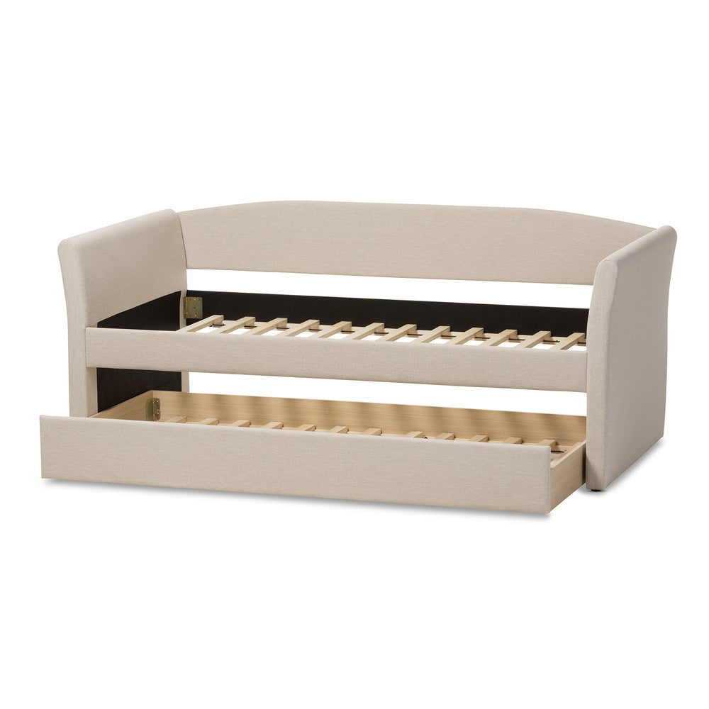 Baxton Studio - CamiNo Daybed in Beige - CF8756-Beige-Day Bed view 5