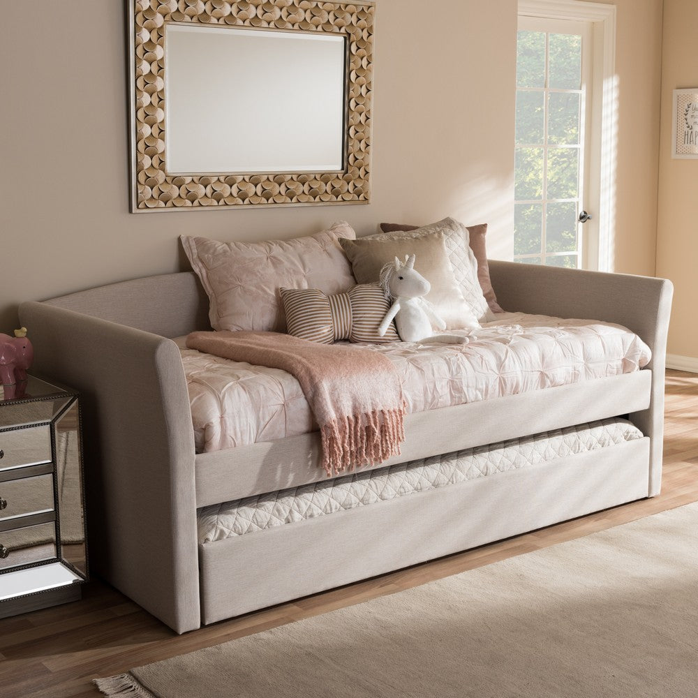 Baxton Studio - CamiNo Daybed in Beige - CF8756-Beige-Day Bed view 8