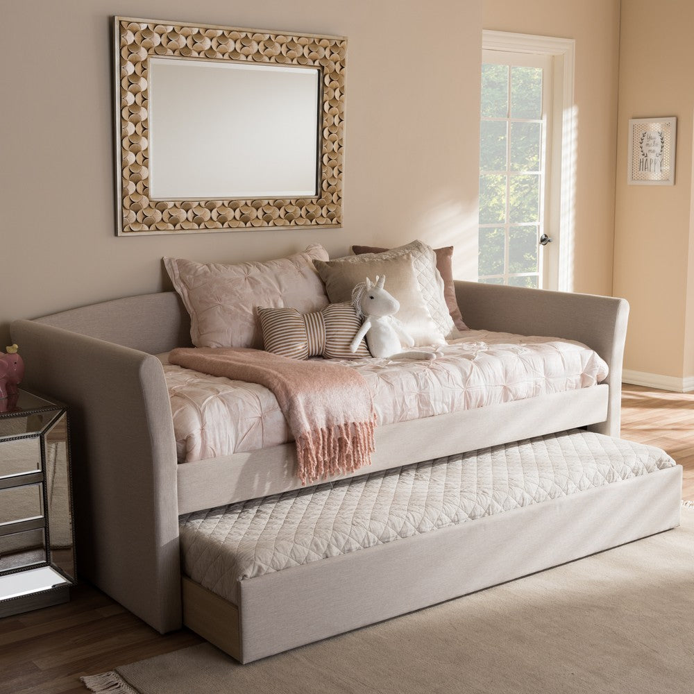 Baxton Studio - CamiNo Daybed in Beige - CF8756-Beige-Day Bed view 9