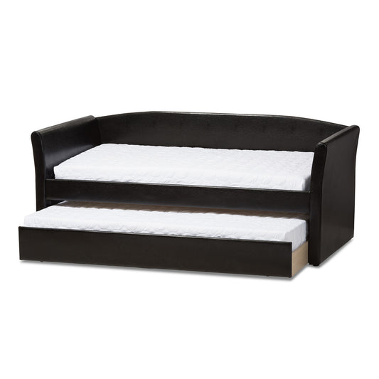 Baxton Studio - CamiNo Daybed in Black - CF8756-Black-Day Bed view 2