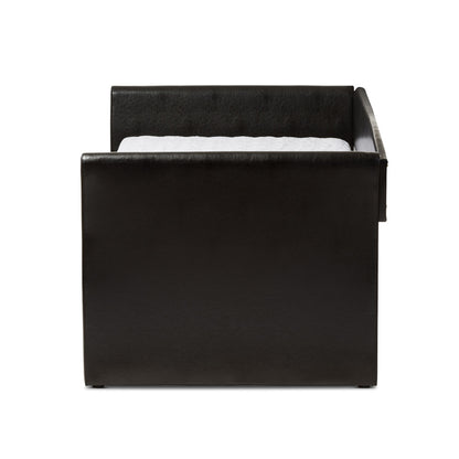 Baxton Studio - CamiNo Daybed in Black - CF8756-Black-Day Bed view 3