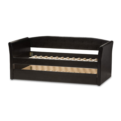 Baxton Studio - CamiNo Daybed in Black - CF8756-Black-Day Bed view 4