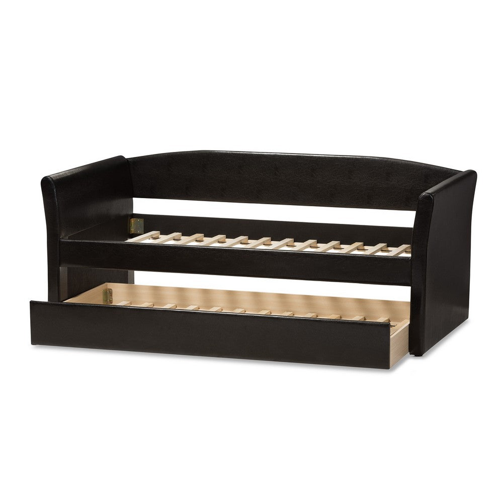 Baxton Studio - CamiNo Daybed in Black - CF8756-Black-Day Bed view 5