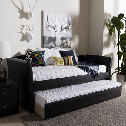 Baxton Studio - CamiNo Daybed in Black - CF8756-Black-Day Bed view 7