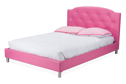 Baxton Studio - Canterbury Full Size Bed - BBT6440-Full-Pink view 1
