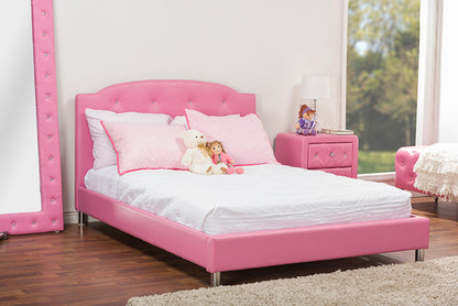 Baxton Studio - Canterbury Full Size Bed - BBT6440-Full-Pink view 4