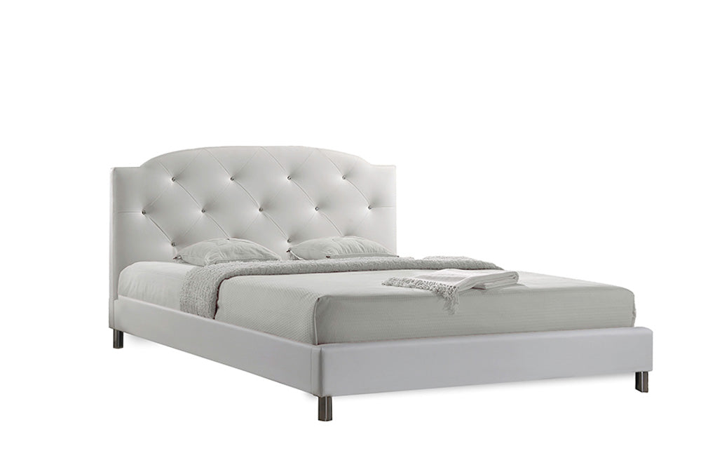 Baxton Studio - Canterbury Full Size Bed - BBT6440-Full-White view 1