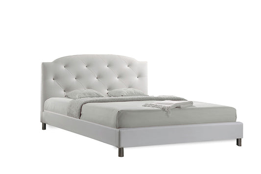 Baxton Studio - Canterbury Full Size Bed - BBT6440-Full-White view 1