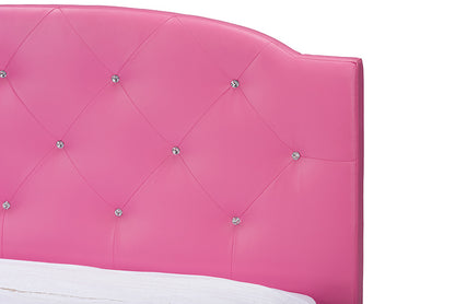 Baxton Studio - Canterbury Queen Size Bed - BBT6440-Queen-Pink view 3