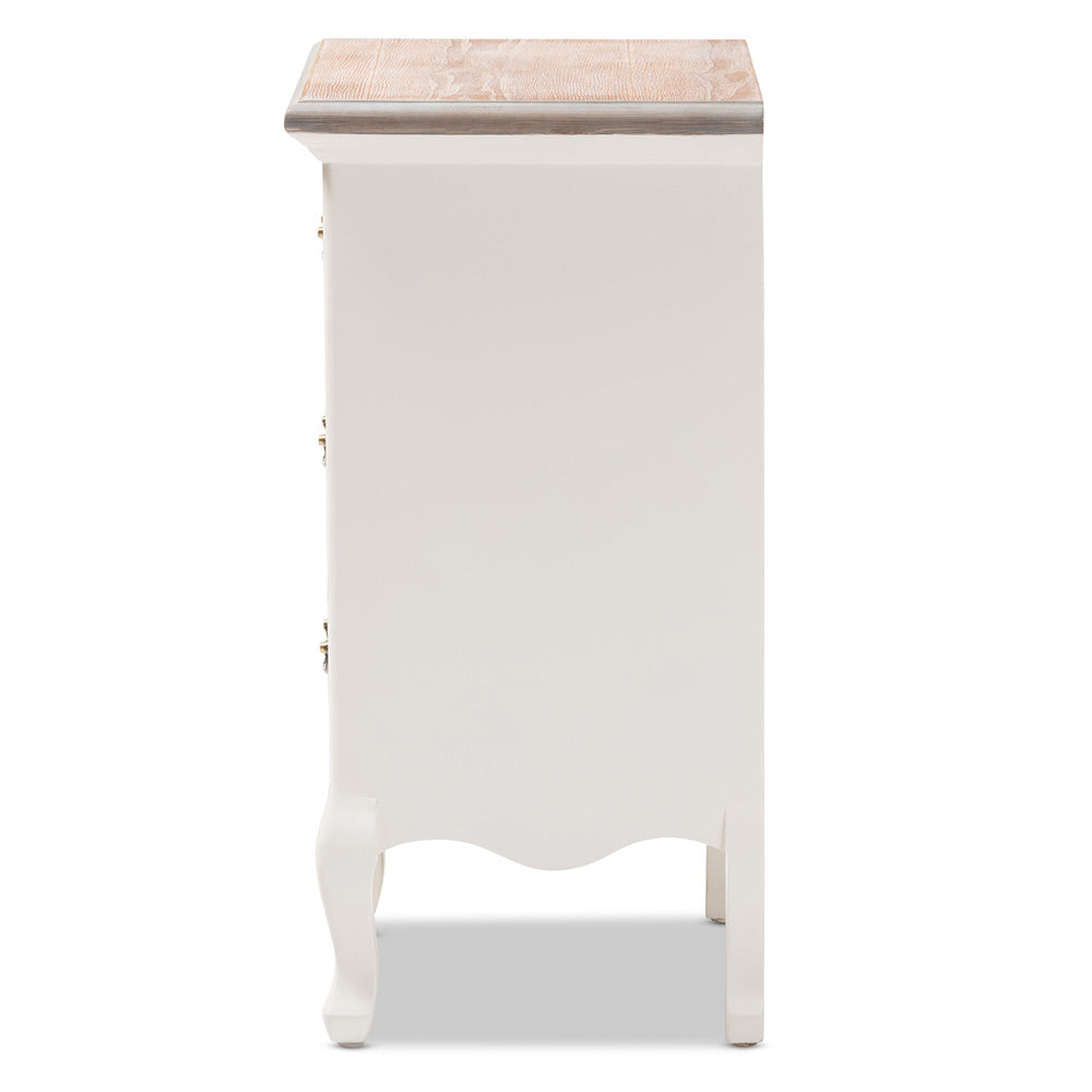 Baxton Studio - Capucine End Table in White/Oak - JY17B092-White-ET view 4