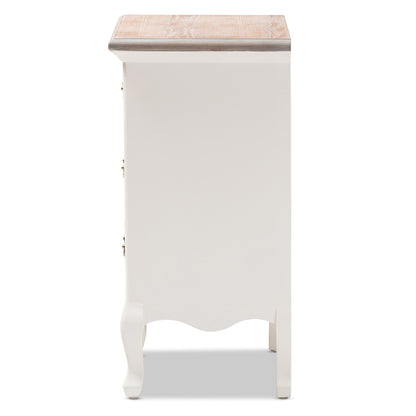 Baxton Studio - Capucine End Table in White/Oak - JY17B092-White-ET view 4