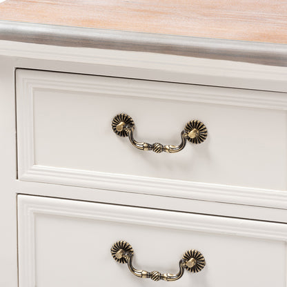 Baxton Studio - Capucine End Table in White/Oak - JY17B092-White-ET view 6