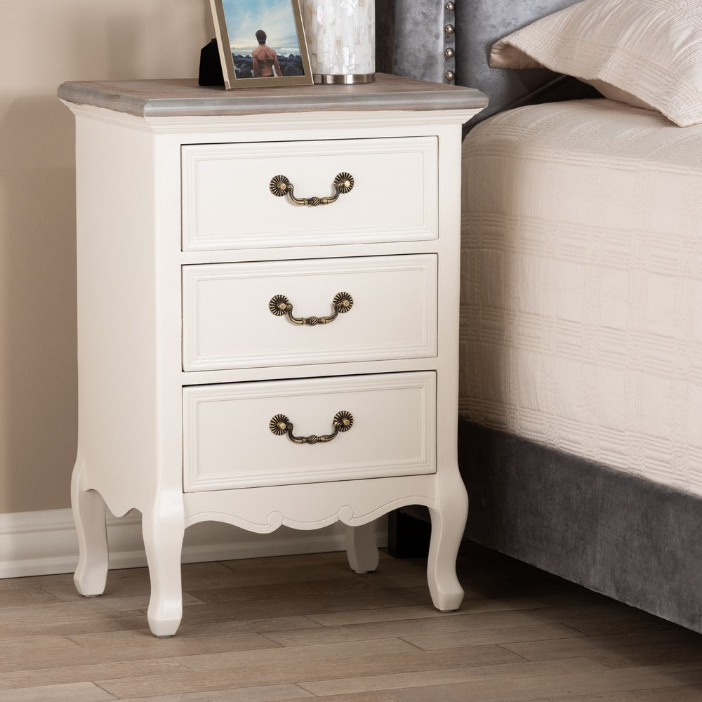 Baxton Studio - Capucine End Table in White/Oak - JY17B092-White-ET view 7