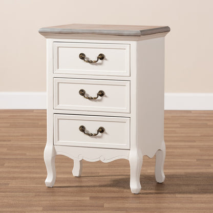 Baxton Studio - Capucine End Table in White/Oak - JY17B092-White-ET view 8