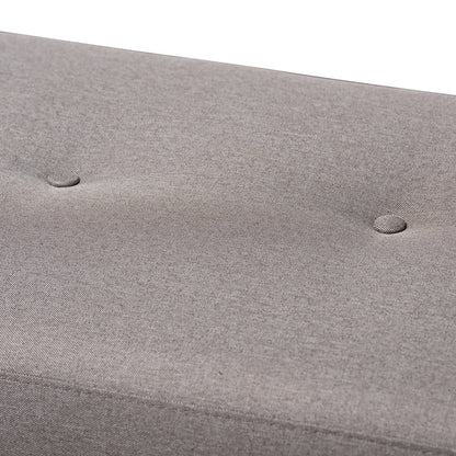 Baxton Studio - Caramay Bench in Grey - BBT5337-Grey-Bench view 4