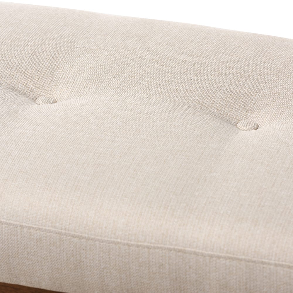 Baxton Studio - Caramay Bench in Light Beige - BBT5337-Light Beige-Bench view 4